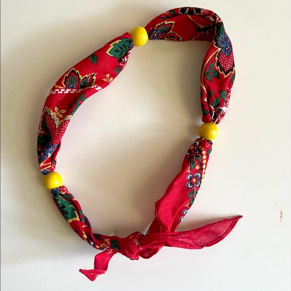 Vintage Handmade Bandana Style Necklace - Picture 1 of 4
